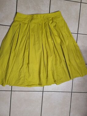 Women’s Pleated A-Line Skirt in Green